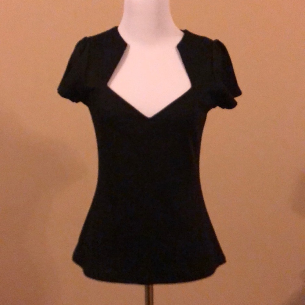Vintage-Style Black Top